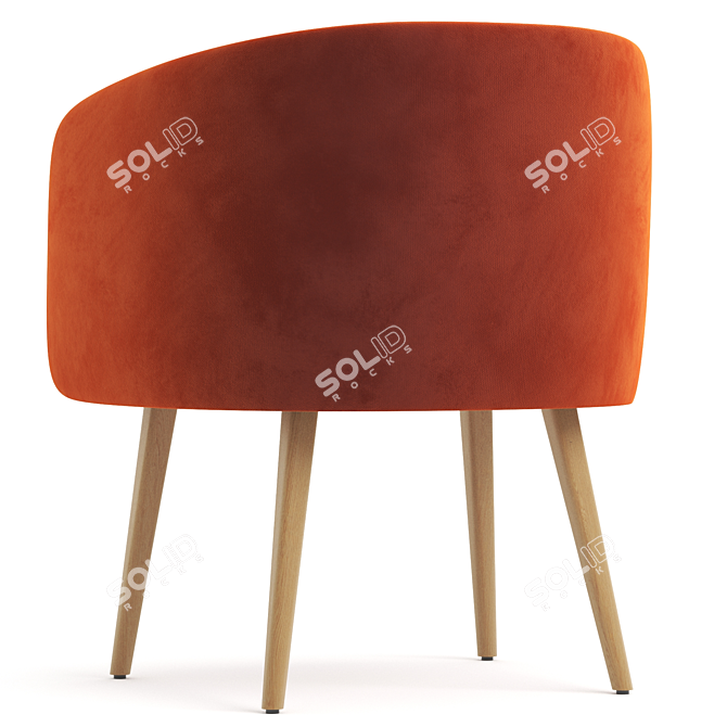 Elegant Shell Armchair, Modern Design 3D model image 3