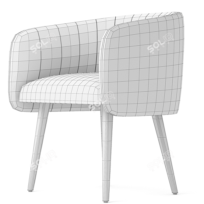 Elegant Shell Armchair, Modern Design 3D model image 5