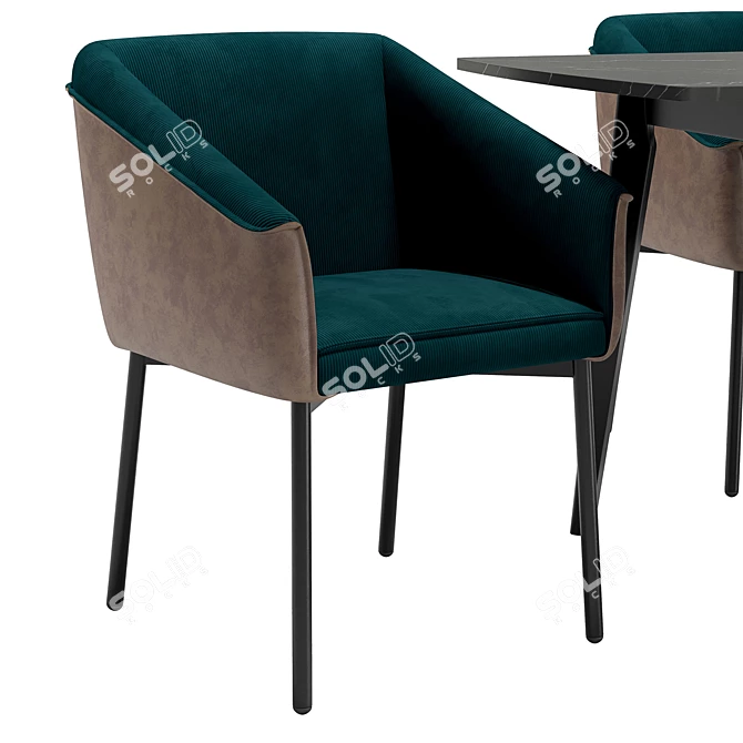 Modern Dining Set Nils & Oslo 3D model image 3