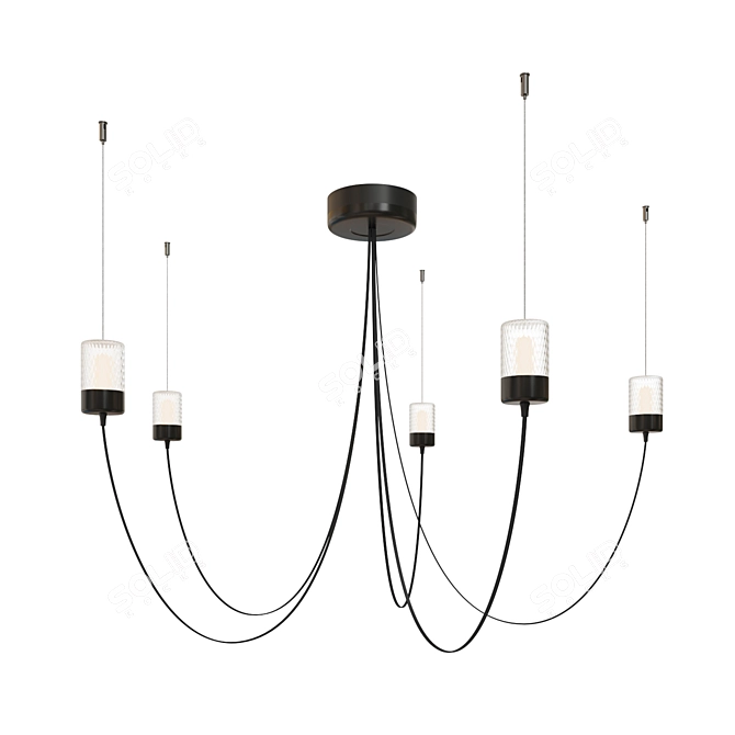 Modern Moooi Gravity Chandelier | Gravity5 & Gravity7 3D model image 1