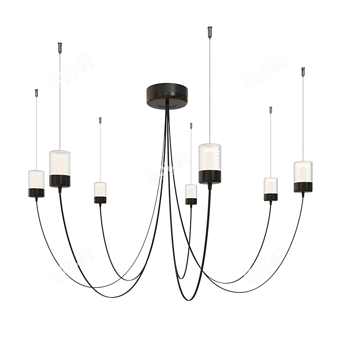 Modern Moooi Gravity Chandelier | Gravity5 & Gravity7 3D model image 2