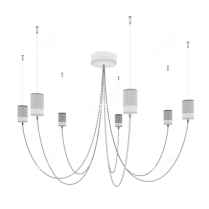 Modern Moooi Gravity Chandelier | Gravity5 & Gravity7 3D model image 8