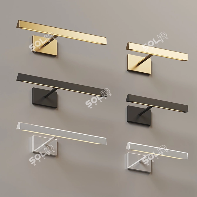 Modern Art LED Picture Light 3D model image 4