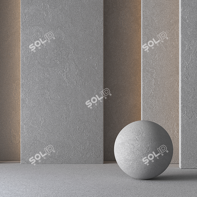 Seamless Plaster Popcorn Drywall Texture 3D model image 1