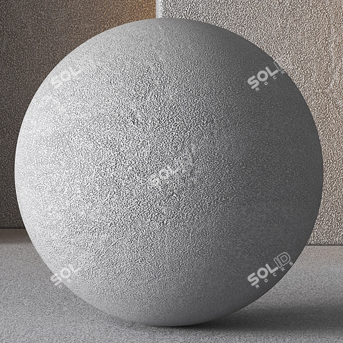 Seamless Plaster Popcorn Drywall Texture 3D model image 2