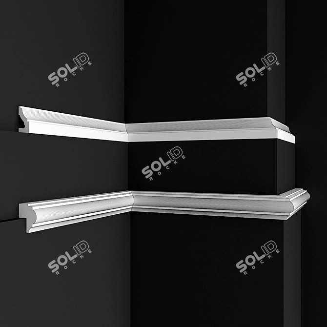 Deco Molding Set for Panels 3D model image 3