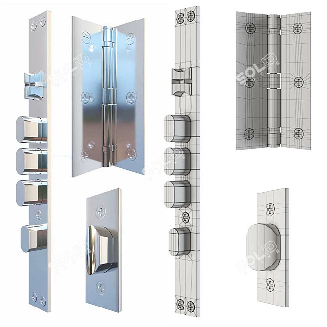 Modern Door Package Collection Set 3D model image 8