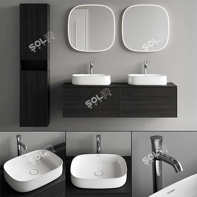 Duravit Zencha Complete Vanity Set 3D model image 1