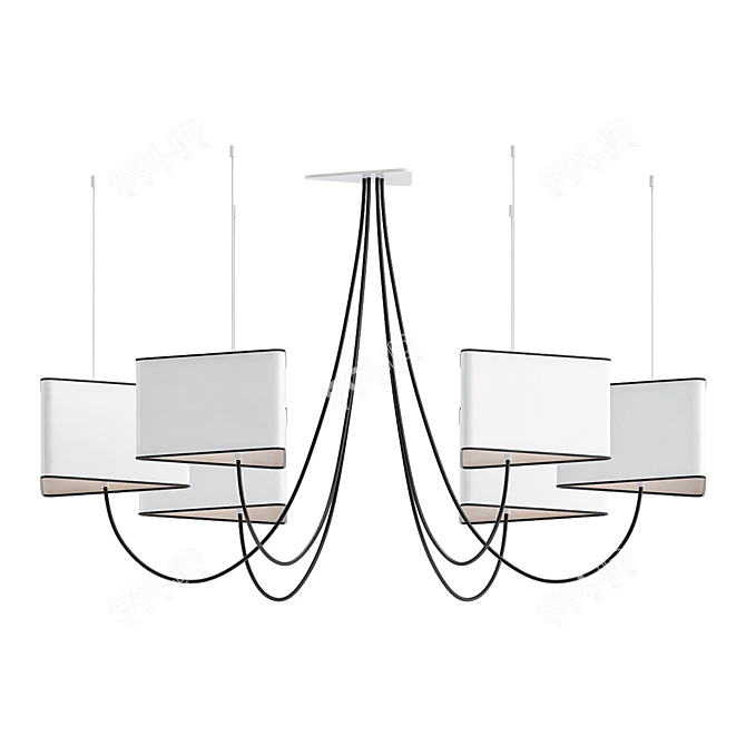 Petit Nuage Fabric Chandelier 3D model image 1