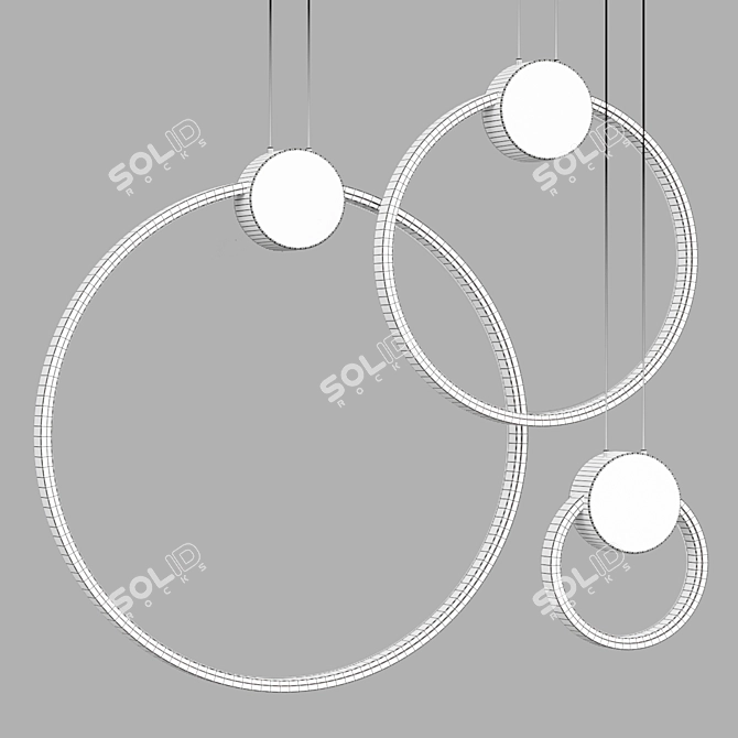 Modern LED Ring Pendant Light 3D model image 3