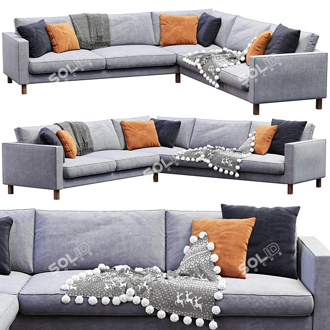 Ikea Karlstad Sofa 2013  Millimeter-Crafted Beauty 3D model image 1