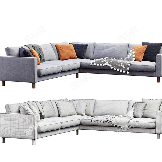 Ikea Karlstad Sofa 2013  Millimeter-Crafted Beauty 3D model image 4