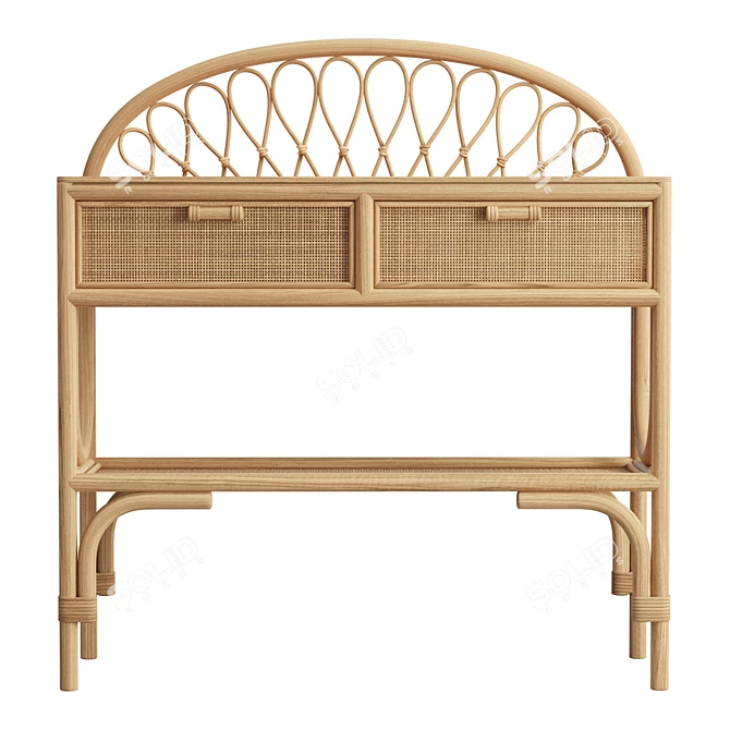 Boliv Rattan Console Table, Exotic 3D model image 2