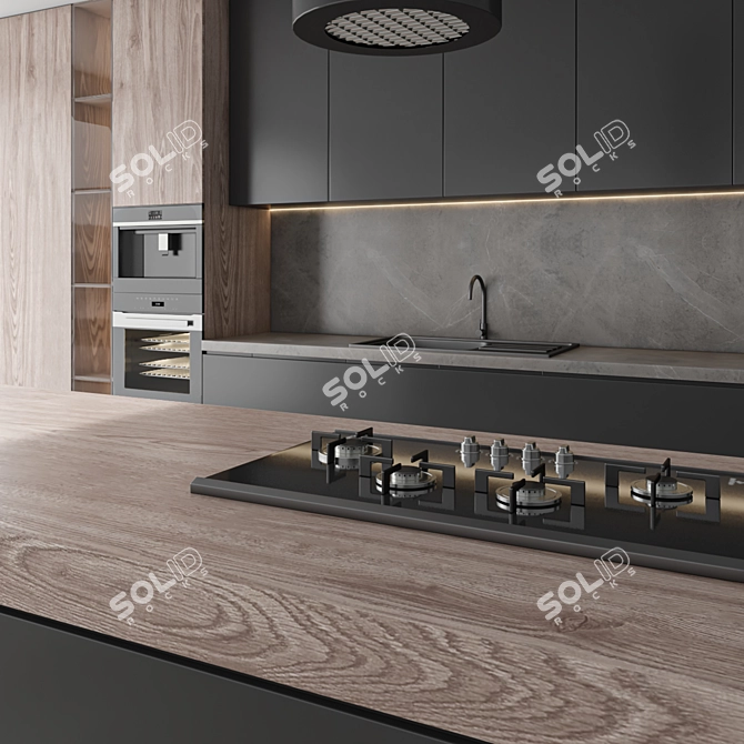 3DS Max 2015 Kitchen Set 3D model image 2