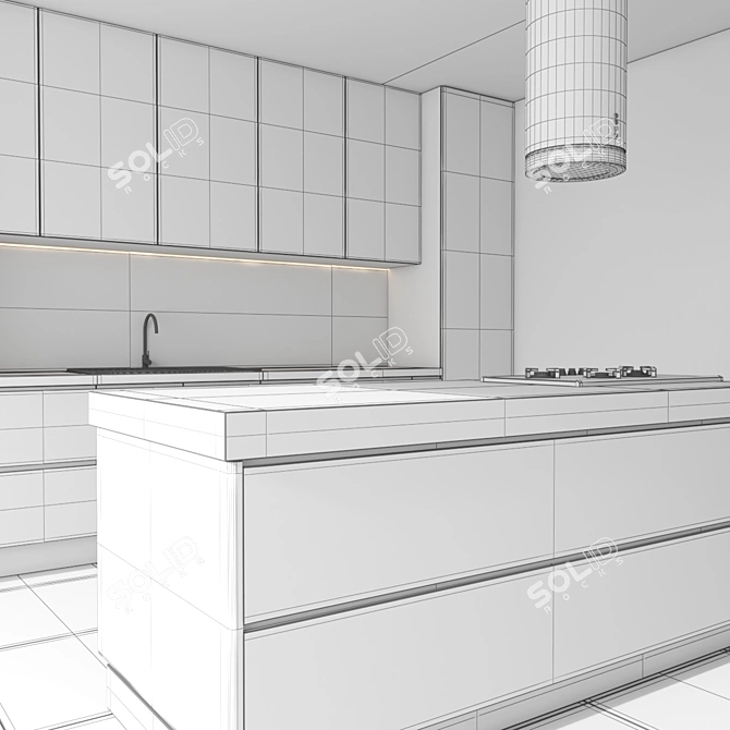 3DS Max 2015 Kitchen Set 3D model image 4