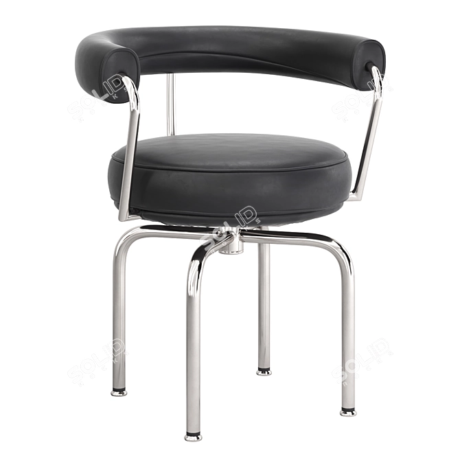  Sleek Cassina LC7 Swivel Chair 3D model image 1