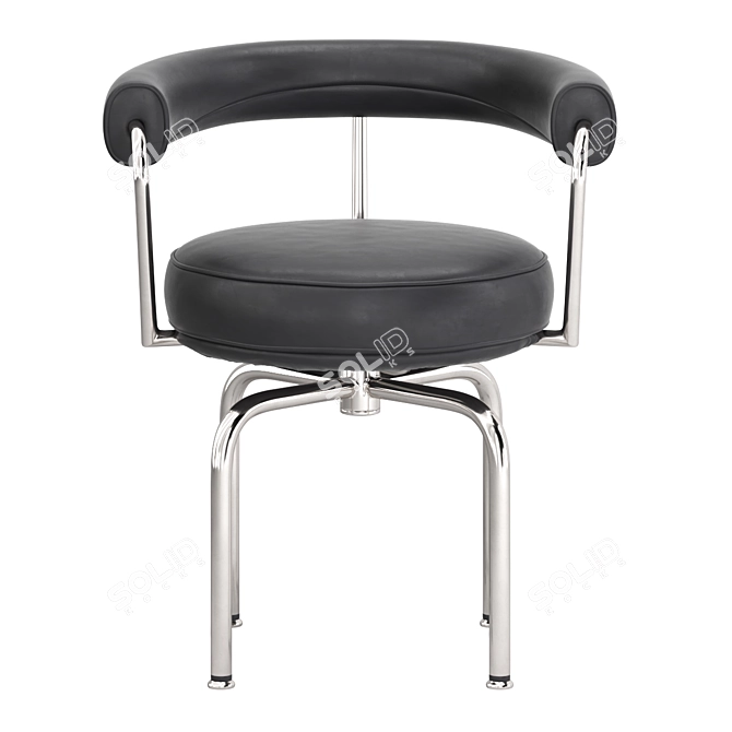  Sleek Cassina LC7 Swivel Chair 3D model image 2