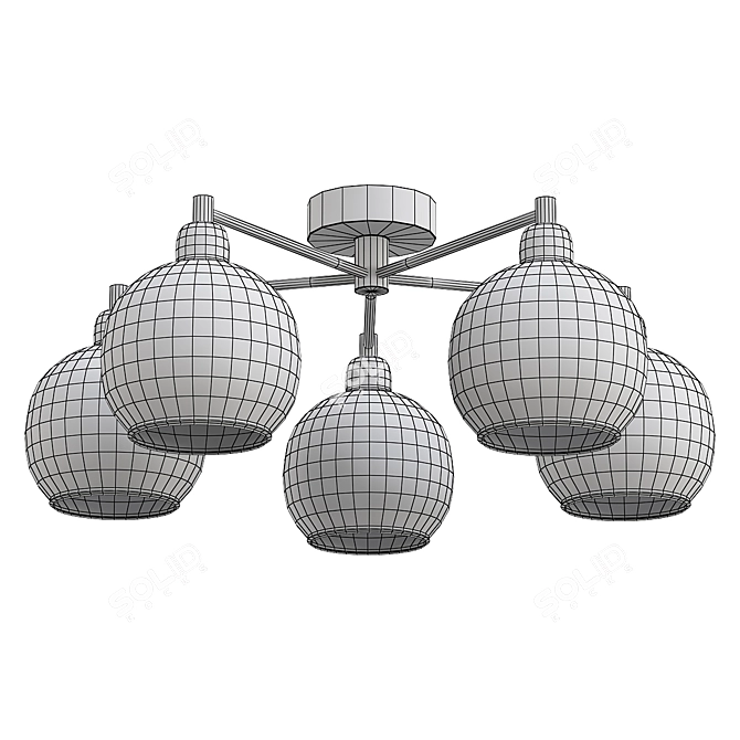 Modern Ceiling Lamp 3D Model 3D model image 2