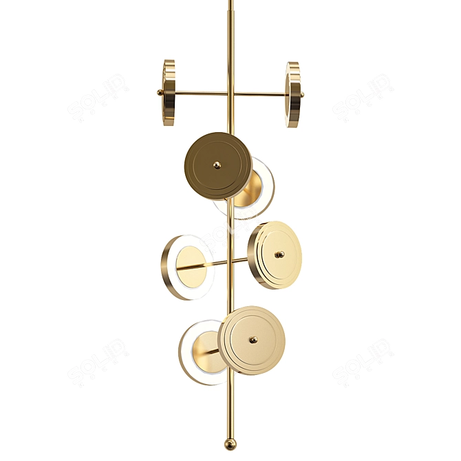Elegant LE ROYER Chandelier Model 3D model image 1