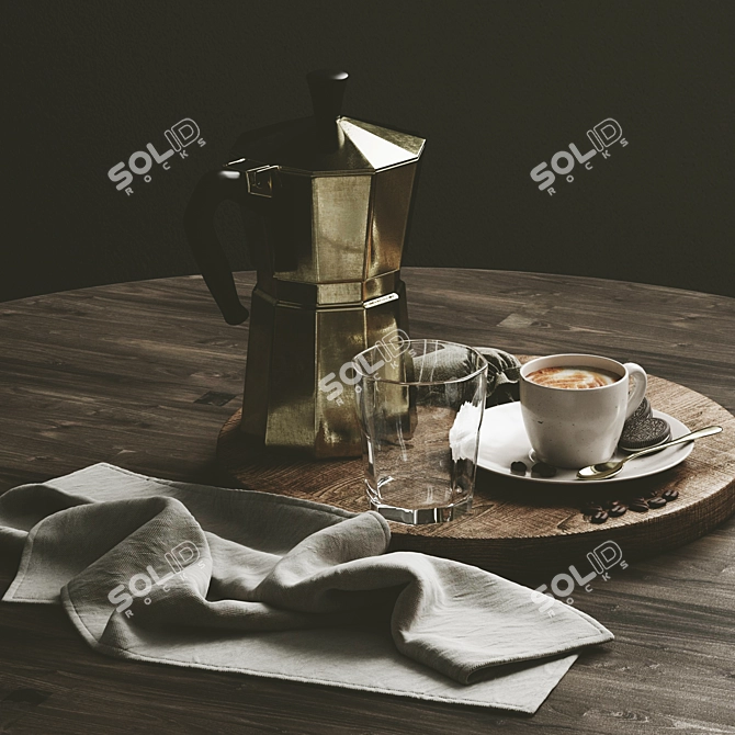 V-Ray Rendered 3D Breakfast Model 3D model image 2