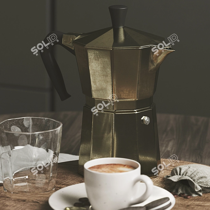 V-Ray Rendered 3D Breakfast Model 3D model image 3