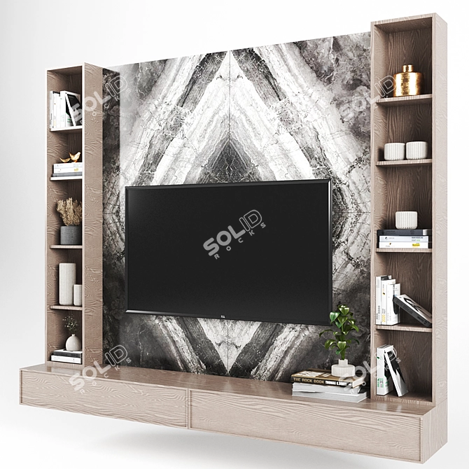 Durable TV Wall Mount Stand 3D model image 2