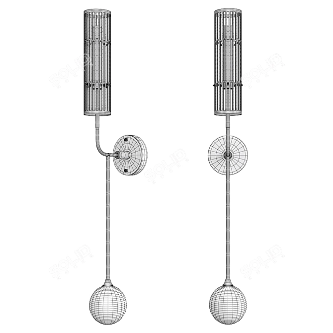 Modern Design Sway Wall Lamp 3D model image 2