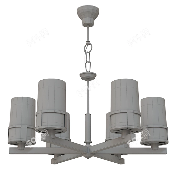 Elegant Suspended Chandelier Cero 3D model image 2