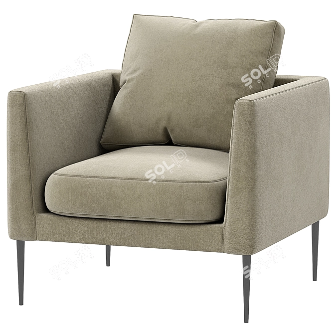 Modern Armchair Pilotis Design 3D model image 3