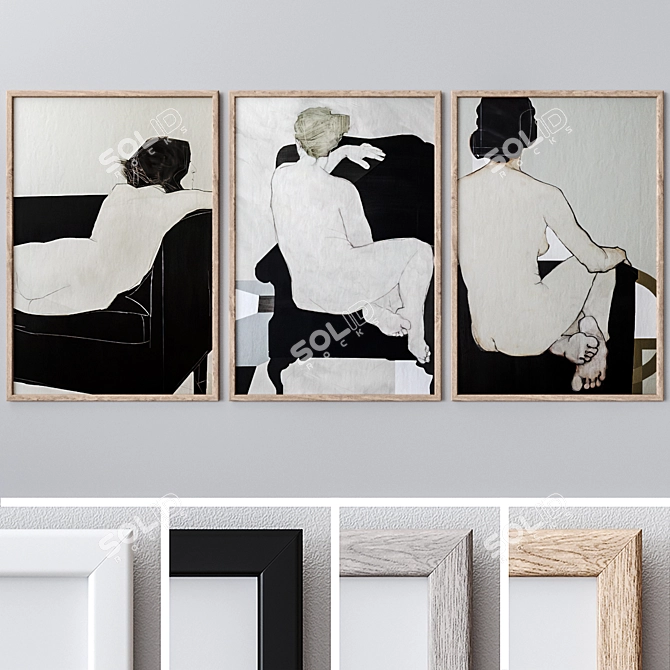 Aquarelle Picture Frame Collection 3D model image 1