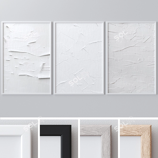 Large Wall Art Set 1887 3D model image 1