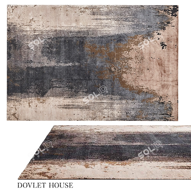 Dovlet House Wool Silk Carpet 3D model image 1