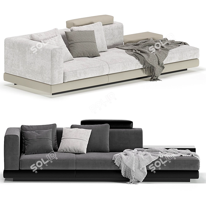 Elegant Modern Minotti Daybed 3D model image 3