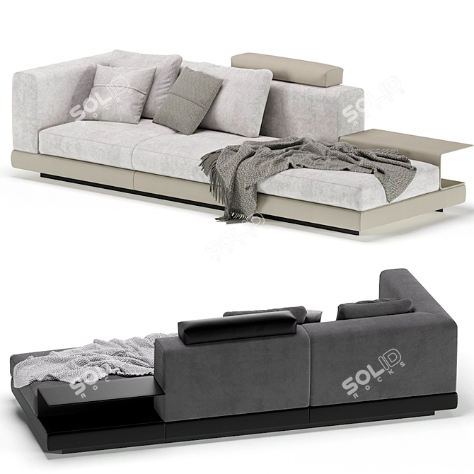 Elegant Modern Minotti Daybed 3D model image 4