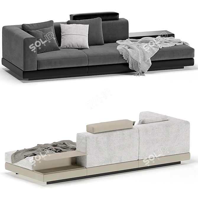 Elegant Modern Minotti Daybed 3D model image 5