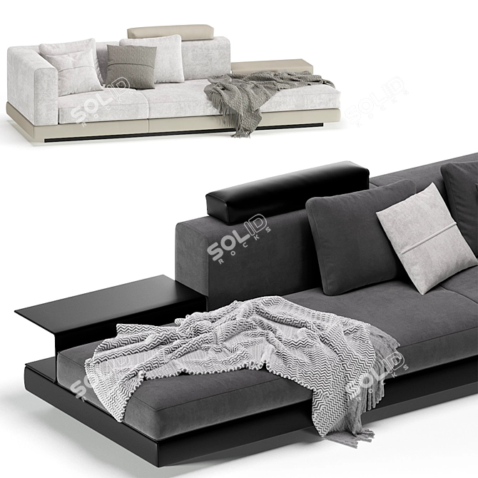 Elegant Modern Minotti Daybed 3D model image 6