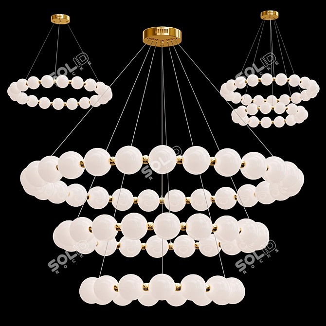 Elegant Lioba Chandelier Collection 3D model image 1