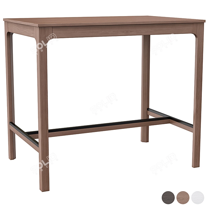 IKEA EKEDALEN Bar Table Set 3D model image 2