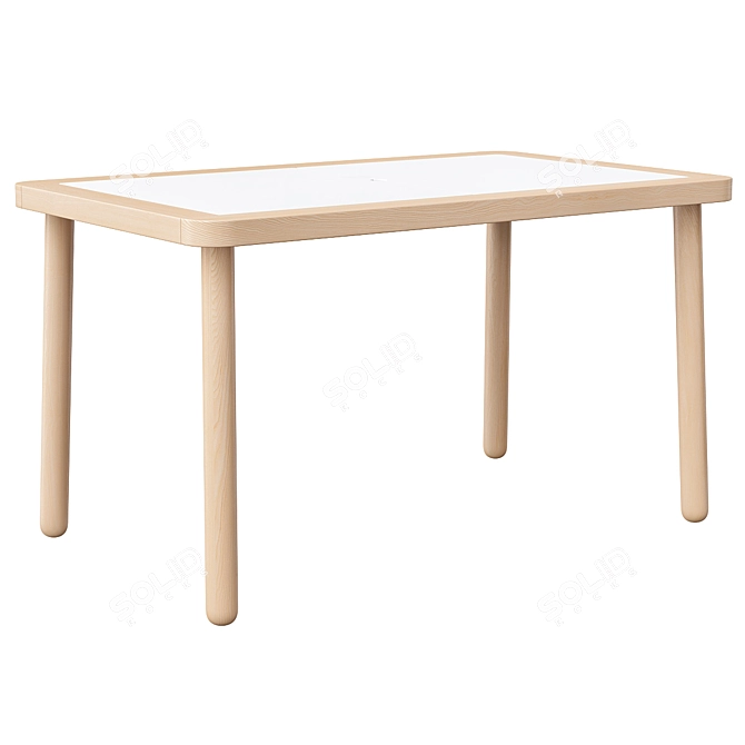 FLISAT Kids Table 83x58 cm 3D model image 1