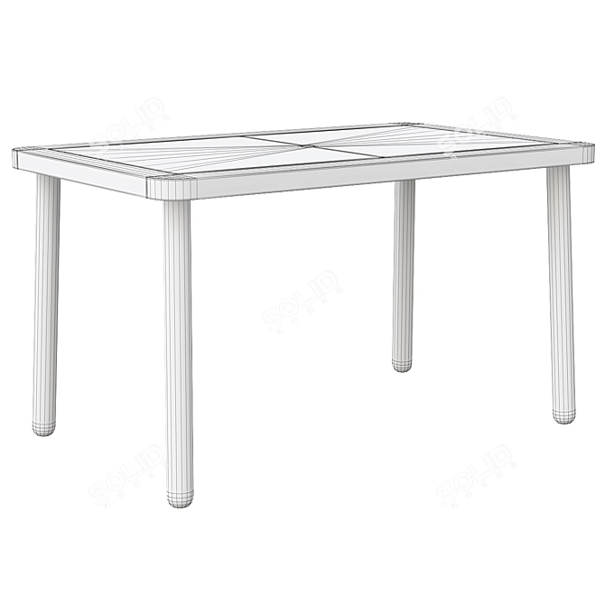 FLISAT Kids Table 83x58 cm 3D model image 2