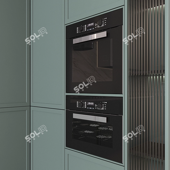 Corner Kitchen 39 NeoClassic with Premium Appliances 3D model image 4