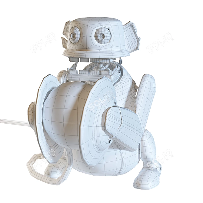 Monochrome Monkey Night Light 3D model image 2