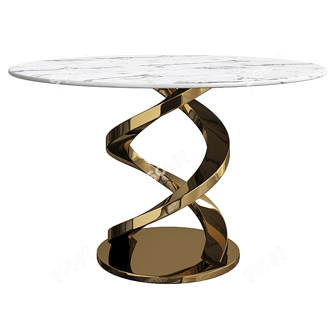 Elegant Onyx Dining Table 3D model image 1