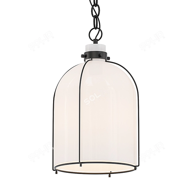 Modern Old Bronze Pendant Light 3D model image 1