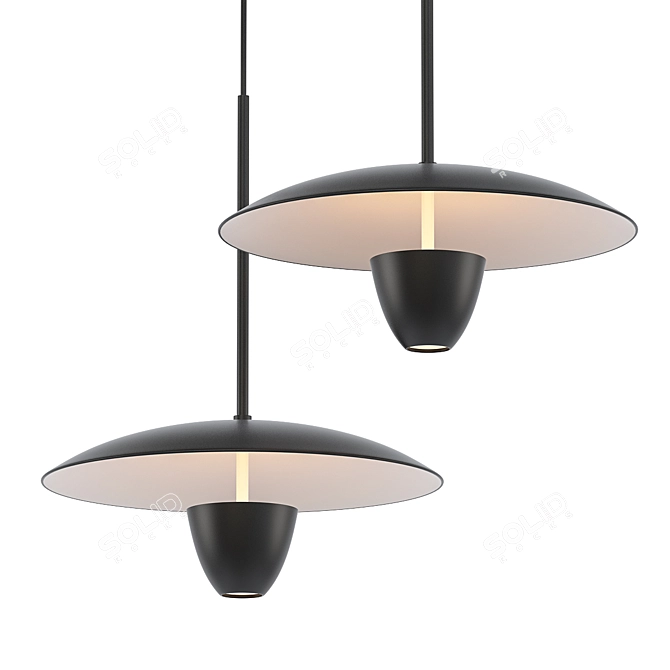 Elegant Reflective Design Lamp 3D model image 3
