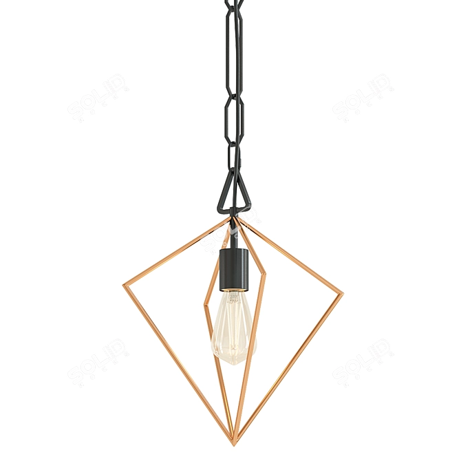 Modern One Light Pendant Fixture 3D model image 1