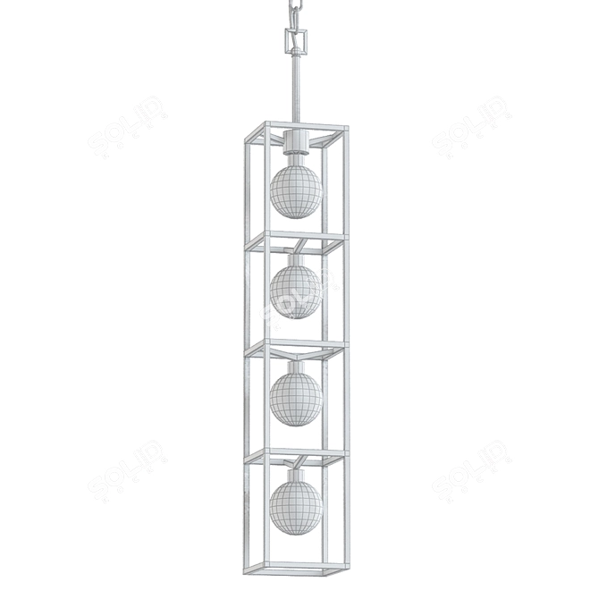 Elegant Plaza Foyer Pendant Light 3D model image 2