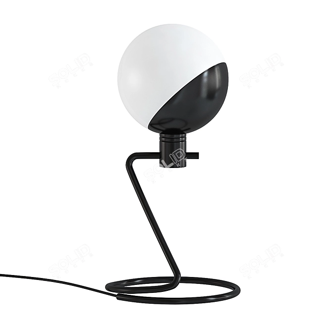 Black Modern Baluna Lamp Design 3D model image 1