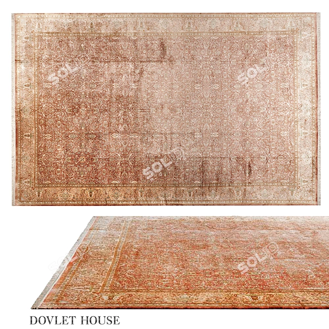 Silk Kashmir Rug Art 16552 3D model image 1