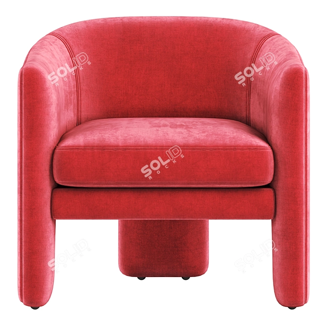 Contemporary Fairfax Armchair 3D Model 3D model image 4